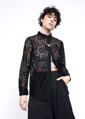 The Empower Lace Long Sleeve Button Up