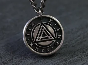 TITANIUM Custom Sobriety Triangle Necklace